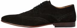 Amazon Brand: Finding Smart Leather Men's Brogues, Black, 45 EU