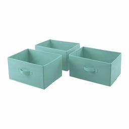 AmazonBasics Fabric 3-Drawer Storage Organizer - Replacement Drawers, Mint Green (Renewed)