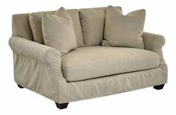 Amazon Brand – Stone & Beam Conner Slipcover Love Seat Sofa Couch, 61