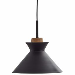 Rivet Modern Metal Shade with Wood Accent Pendant, 6