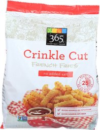 365 Everyday Value, Crinkle Cut French Fries No Salt Added, 32 oz, (Frozen)