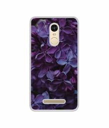 Amazon Brand - Solimo Designer Purple Flowers UV Printed Soft Back Case Mobile Cover for Mi Redmi Note 3