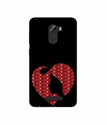 Amazon Brand - Solimo Designer Heart Shape Lady with Glitter 3D Printed Hard Back Case Mobile Cover for Gionee A1 Lite