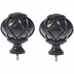 AmazonBasics Round Capped Finial for Curtain Rod