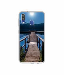 Amazon Brand - Solimo Designer Wooden Beach UV Printed Soft Back Case Mobile Cover for Samsung Galaxy M20