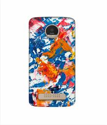 Amazon Brand - Solimo Designer Wax Color Mash On Canvas 3D Printed Hard Back Case Mobile Cover for Motorola Moto Z Play