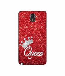 Amazon Brand - Solimo Designer Queen On Red Glitter 3D Printed Hard Back Case Mobile Cover for Samsung Galaxy Note 3 N9000