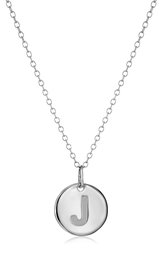 Sterling Silver Round Disc Initial 