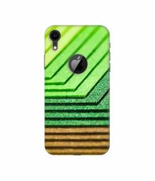 Amazon Brand - Solimo Designer Green Shad Texture 3D Printed Hard Back Case Mobile Cover for Apple iPhone XR (Logo Cut)