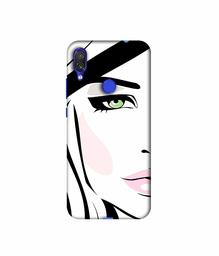 Amazon Brand - Solimo Designer Lady Vector 3D Printed Hard Back Case Mobile Cover for Xiaomi Redmi Note 7S