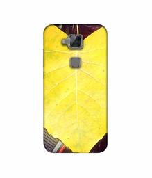 Amazon Brand - Solimo Designer Yellow Leaf 3D Printed Hard Back Case Mobile Cover for Huawei G8