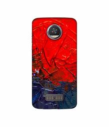 Amazon Brand - Solimo Designer Red Wax Color 3D Printed Hard Back Case Mobile Cover for Moto Z2 Play