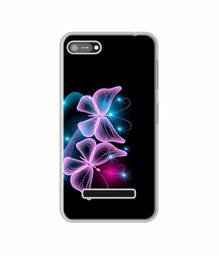 Amazon Brand - Solimo Designer Butterflies Neon Light UV Printed Soft Back Case Mobile Cover for Comio C1