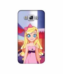 Amazon Brand - Solimo Designer Small Princess Vector 3D Printed Hard Back Case Mobile Cover for Samsung Galaxy E7