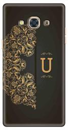 Amazon Brand - Solimo Designer Black Pattern Alphabet-U 3D Printed Hard Back Case Mobile Cover for Samsung Galaxy J3 Pro