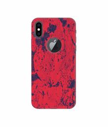 Amazon Brand - Solimo Designer Red Paint 3D Printed Hard Back Case Mobile Cover for Apple iPhone Xs Max (Logo Cut)