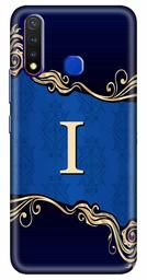 Amazon Brand - Solimo Designer Blue Pattern Alphabet-I 3D Printed Hard Back Case Mobile Cover for Vivo Y19 / Vivo U20