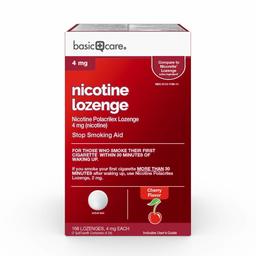 Amazon Basic Care Basic Care Nicotine Polacrilex Lozenge 4 mg (nicotine), Cherry Flavor, Stop Smoking Aid, 168 Count, Sand