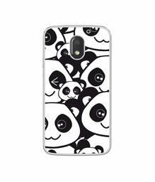 Amazon Brand - Solimo Designer Panda Texture UV Printed Soft Back Case Mobile Cover for Motorola Moto E3 Power