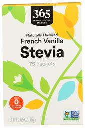 365 by Whole Foods Market, Stevia Packets, French Vanilla (75 Packets), 2.65 Ounce