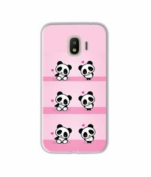 Amazon Brand - Solimo Designer Panda Pattern UV Printed Soft Back Case Mobile Cover for Samsung Galaxy J4