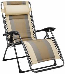 AmazonBasics Padded Zero Gravity Chair- Tan (Renewed)