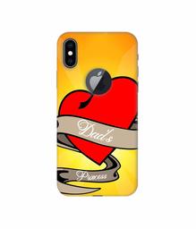 Amazon Brand - Solimo Designer Dad's Princess 3D Printed Hard Back Case Mobile Cover for Apple iPhone Xs Max (Logo Cut)