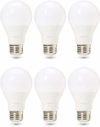 AmazonBasics Professional LED E27 Edison Screw Bulb, 60W Equivalent, Cool White, Dimmable - Pack of 6