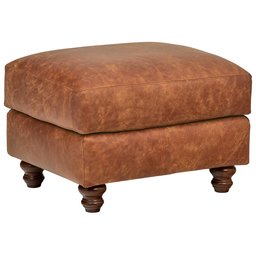 Amazon Brand – Stone & Beam Charles Classic Oversized Leather Ottoman, 31