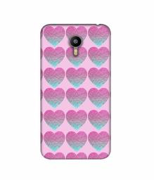 Amazon Brand - Solimo Designer Sparkle Heart Texture 3D Printed Hard Back Case Mobile Cover for Meizu M2 Note