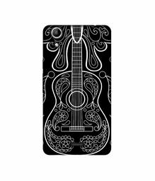 Amazon Brand - Solimo Designer White Gitar On Black 3D Printed Hard Back Case Mobile Cover for Micromax Canvas Selfie 2 Q340