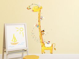 Amazon Brand - Solimo Wall Sticker for Kids' Room (Musical Giraffe, Ideal Size on Wall, 100 cm X 190 cm)