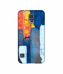 Amazon Brand - Solimo Designer Canvas with Blue Paint 3D Printed Hard Back Case Mobile Cover for Samsung Galaxy S5 i9600