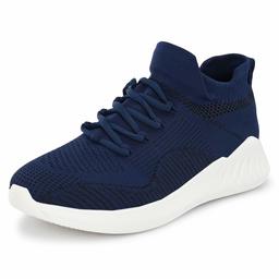 Klepe Men's Navy/Black Flyknit with Memory Foam Running Shoes-7 UK (40 EU) (7 US) (KP0332/NVY)