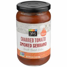 365 Everyday Value, Charred Tomato Smoked Serrano Small Batch Salsa, 16 oz