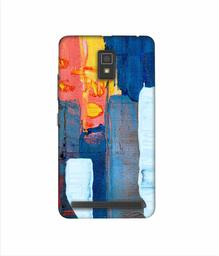 Amazon Brand - Solimo Designer Canvas with Blue Paint 3D Printed Hard Back Case Mobile Cover for Lenovo A6600