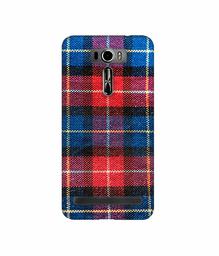 Amazon Brand - Solimo Designer Check Cloth 3D Printed Hard Back Case Mobile Cover for Asus Zenfone 2 Laser ZE601KL