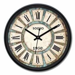 Amazon Brand - Solimo 12-inch Wall Clock - Eternally Exquisite (Silent Movement)