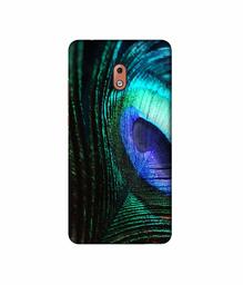 Amazon Brand - Solimo Designer Peacock Feather 3D Printed Hard Back Case Mobile Cover for Nokia 2.1