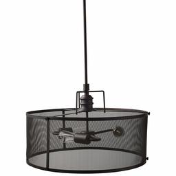 Amazon Brand – Stone & Beam Hobbs Mesh Cage Pendant Ceiling Chandelier Fixture With 3 Light Bulbs - 20 Inch Shade, 20.5 - 62.5 Inch Cord, Oil-Rubbed Bronze