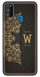 Amazon Brand - Solimo Designer Black Pattern Alphabet-W 3D Printed Hard Back Case Mobile Cover for Samsung Galaxy M21 / M30s