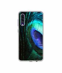 Amazon Brand - Solimo Designer Peacock Feather UV Printed Soft Back Case Mobile Cover for Samsung Galaxy A30s