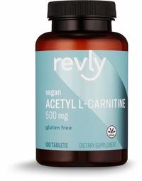 Amazon Brand - Revly Acetyl L-Carnitine, 500 mg, 100 Tablets, Vegan