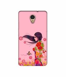 Amazon Brand - Solimo Designer Lady Vector Pattern 3D Printed Hard Back Case Mobile Cover for Lenovo P2