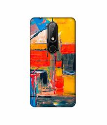 Amazon Brand - Solimo Designer Multicolor Squre Blocks 3D Printed Hard Back Case Mobile Cover for Nokia 6.1 Plus