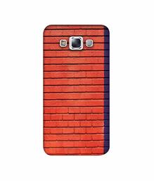 Amazon Brand - Solimo Designer Red and Purple Brick 3D Printed Hard Back Case Mobile Cover for Samsung Galaxy E7