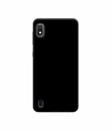 Amazon Brand - Solimo Designer Solid Black 3D Printed Hard Back Case Mobile Cover for Samsung Galaxy A10