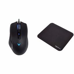 AmazonBasics Gaming Mouse and Standard Mouse Pad Bundle