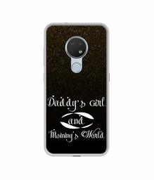 Amazon Brand - Solimo Designer Daddy's Girl and Mummy World UV Printed Soft Back Case Mobile Cover for Nokia 6.2