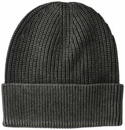 Goodthreads Men's Soft Cotton Washed Beanie, Black, one Size